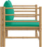 vidaXL - Tuinbank - met - kussens - bamboe - groen