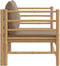 vidaXL - Tuinbank - met - kussens - bamboe - taupe