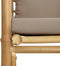 vidaXL - Tuinbank - met - kussens - bamboe - taupe