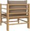 vidaXL - Tuinbank - met - kussens - bamboe - taupe
