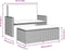 vidaXL - Tuinbank - met - kussens - en - voetenbank - poly - rattan - bruin