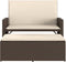 vidaXL - Tuinbank - met - kussens - en - voetenbank - poly - rattan - bruin