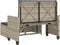 vidaXL - Tuinbank - met - kussens - en - voetenbank - poly - rattan - lichtgrijs