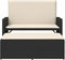 vidaXL - Tuinbank - met - kussens - en - voetenbank - poly - rattan - zwart