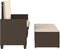 vidaXL - Tuinbank - met - kussens - en - voetenbank - poly - rattan - bruin