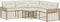 vidaXL - Tuinbank - met - kussens - en - voetensteun - L-vormig - poly - rattan - beige