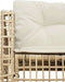 vidaXL - Tuinbank - met - kussens - en - voetensteun - L-vormig - poly - rattan - beige