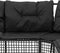 vidaXL - Tuinbank - met - kussens - en - voetensteun - L-vormig - poly - rattan - zwart