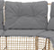 vidaXL - Tuinbank - met - kussens - en - voetensteun - L-vormig - poly - rattan - beige