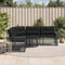vidaXL - Tuinbank - met - kussens - en - voetensteun - L-vormig - poly - rattan - zwart