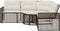 vidaXL - Tuinbank - met - kussens - en - voetensteun - L-vormig - poly - rattan - bruin