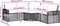 vidaXL - Tuinbank - met - kussens - en - voetensteun - L-vormig - poly - rattan - bruin