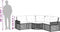 vidaXL - Tuinbank - met - kussens - en - voetensteun - L-vormig - poly - rattan - bruin