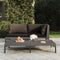 vidaXL - Tuinbank - met - kussens - halfrond - poly - rattan