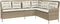 vidaXL - Tuinbank - met - kussens - L-vormig - poly - rattan - beige