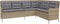 vidaXL - Tuinbank - met - kussens - L-vormig - poly - rattan - beige