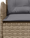 vidaXL - Tuinbank - met - kussens - L-vormig - poly - rattan - beige