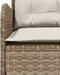 vidaXL - Tuinbank - met - kussens - L-vormig - poly - rattan - beige