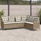 vidaXL - Tuinbank - met - kussens - L-vormig - poly - rattan - beige