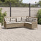 vidaXL - Tuinbank - met - kussens - L-vormig - poly - rattan - beige