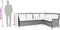 vidaXL - Tuinbank - met - kussens - L-vormig - poly - rattan - beige