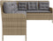 vidaXL - Tuinbank - met - kussens - L-vormig - poly - rattan - beige