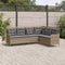 vidaXL - Tuinbank - met - kussens - L-vormig - poly - rattan - beige