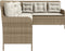 vidaXL - Tuinbank - met - kussens - L-vormig - poly - rattan - beige