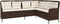 vidaXL - Tuinbank - met - kussens - L-vormig - poly - rattan - bruin