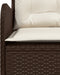 vidaXL - Tuinbank - met - kussens - L-vormig - poly - rattan - bruin