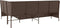 vidaXL - Tuinbank - met - kussens - L-vormig - poly - rattan - bruin