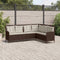 vidaXL - Tuinbank - met - kussens - L-vormig - poly - rattan - bruin