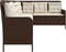 vidaXL - Tuinbank - met - kussens - L-vormig - poly - rattan - bruin