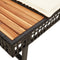 vidaXL - Tuinbank - met - kussens - L-vormig - poly - rattan - en - acaciahout - zwart