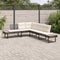 vidaXL - Tuinbank - met - kussens - L-vormig - poly - rattan - en - acaciahout - zwart