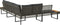 vidaXL - Tuinbank - met - kussens - L-vormig - poly - rattan - en - acaciahout - grijs