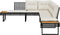 vidaXL - Tuinbank - met - kussens - L-vormig - poly - rattan - en - acaciahout - zwart