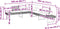 vidaXL - Tuinbank - met - kussens - L-vormig - poly - rattan - en - acaciahout - grijs