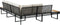 vidaXL - Tuinbank - met - kussens - L-vormig - poly - rattan - en - acaciahout - zwart