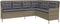 vidaXL - Tuinbank - met - kussens - L-vormig - poly - rattan - grijs