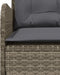 vidaXL - Tuinbank - met - kussens - L-vormig - poly - rattan - grijs