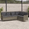vidaXL - Tuinbank - met - kussens - L-vormig - poly - rattan - grijs
