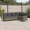 vidaXL - Tuinbank - met - kussens - L-vormig - poly - rattan - grijs