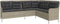 vidaXL - Tuinbank - met - kussens - L-vormig - poly - rattan - lichtgrijs