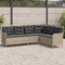 vidaXL - Tuinbank - met - kussens - L-vormig - poly - rattan - lichtgrijs