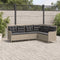 vidaXL - Tuinbank - met - kussens - L-vormig - poly - rattan - lichtgrijs