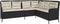 vidaXL - Tuinbank - met - kussens - L-vormig - poly - rattan - zwart