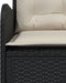 vidaXL - Tuinbank - met - kussens - L-vormig - poly - rattan - zwart