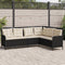 vidaXL - Tuinbank - met - kussens - L-vormig - poly - rattan - zwart