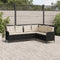 vidaXL - Tuinbank - met - kussens - L-vormig - poly - rattan - zwart